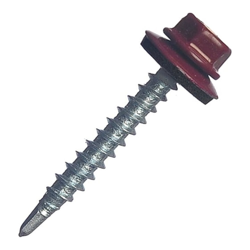 Саморез кровельный СаМат Плюс 4,8х35 RAL 3005 (кр. вино) (55 шт) KRP-5899