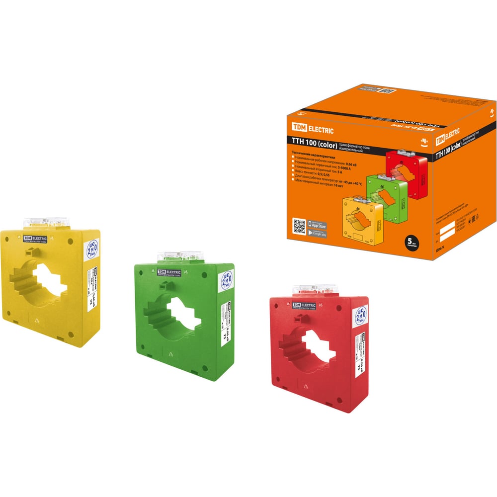 Изображение товара Трансформатор тока TDM ELECTRIC ТТН 100/1500/5-15VA/0,5-Р