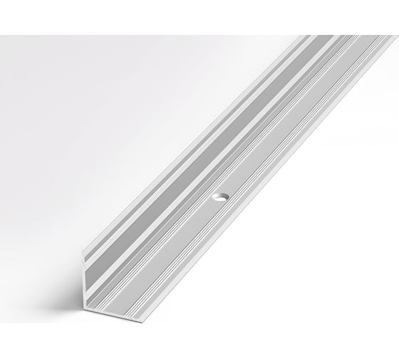 Изображение товара Порог внутренний угловой алюминиевый анодированный ЛУКА (20 мм х 20 мм, 0,9 м, Серебро) УТ000000048