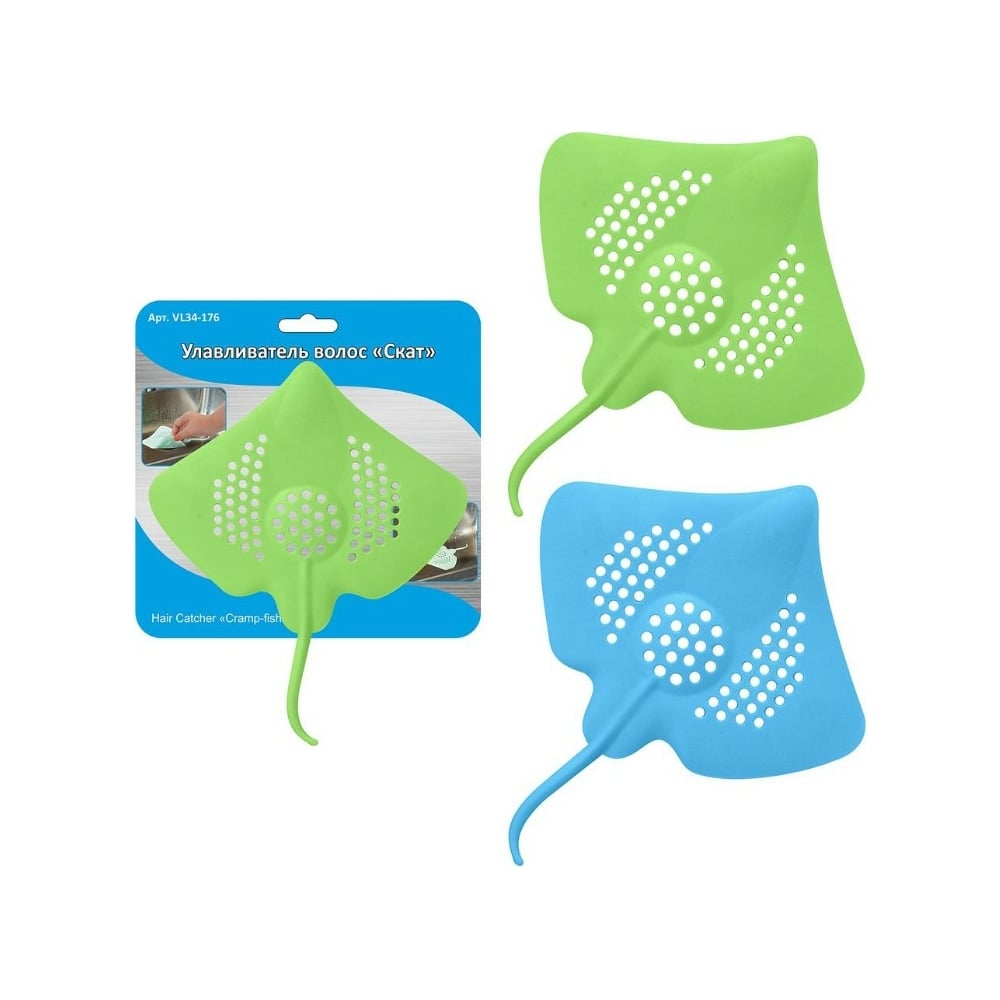 Изображение товара Улавливатель волос МУЛЬТИДОМ Скат VL34-176 компактное устройство для уборки