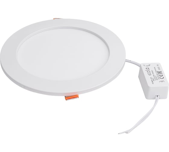 Изображение товара Встраиваемый круглый даунлайт с драйвером Ecola LED downlight 12W 220V 6500K 170x20 DRRD12ELC