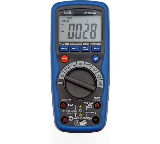 Изображение товара Мультиметр профессиональный с поверкой СЕМ DT-9928T 686689