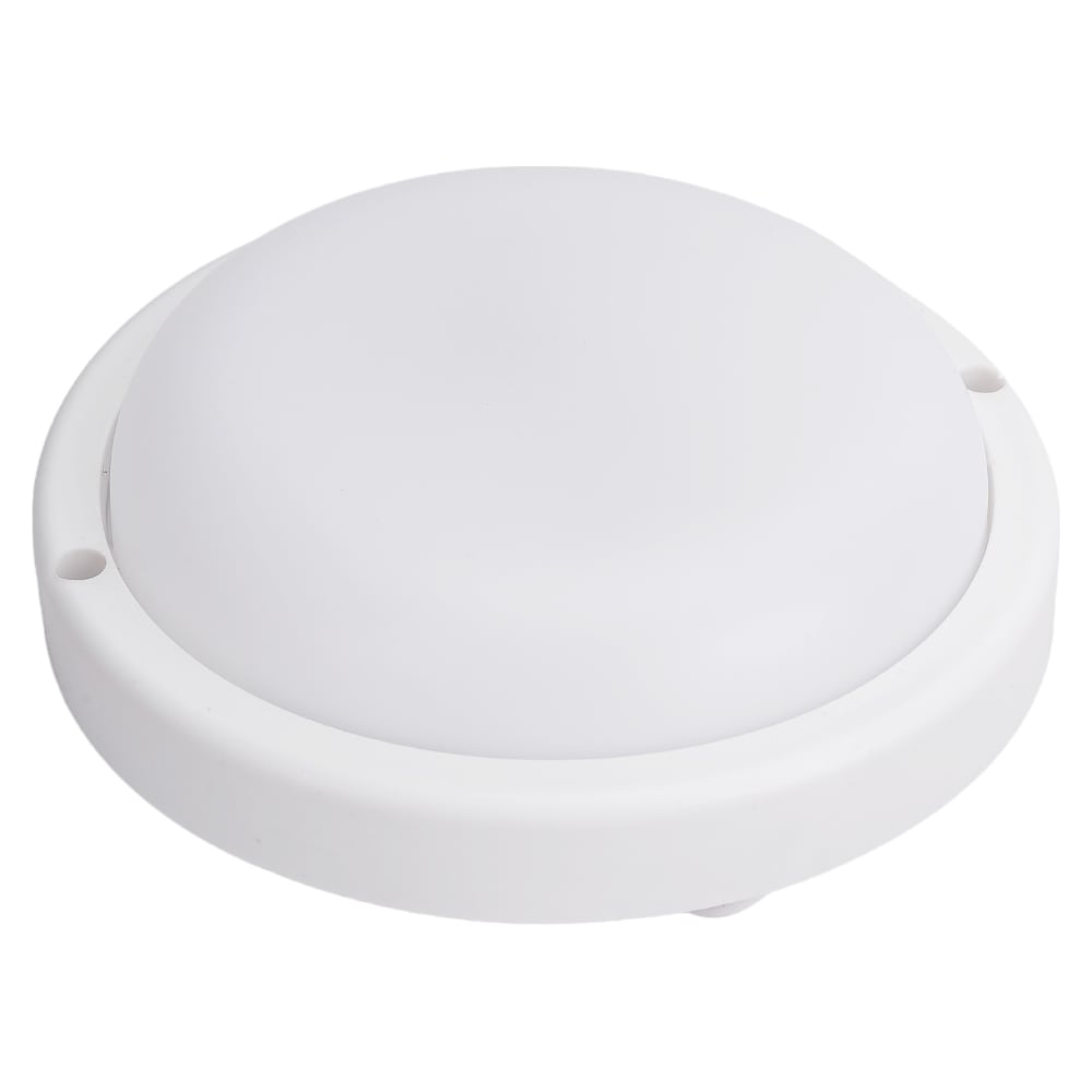 Изображение товара Светильник с датчиком движения Ecola LED Круг IP65 12W 220V матовый белый