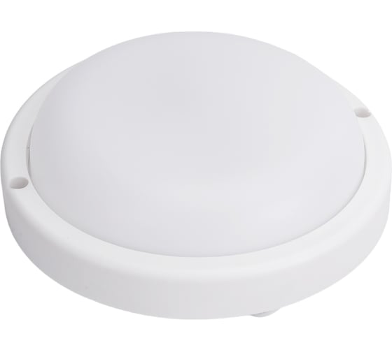 Изображение товара Светильник с датчиком движения Ecola LED ДПП Круг IP65 матовый белый 12W 220V 4200K 155x45 DMRV12ELC