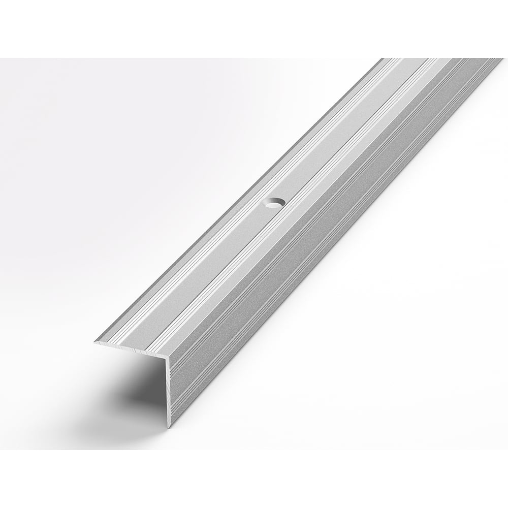 Изображение товара Алюминиевый порог угловой ЛУКА 20x20 мм, 0,9 м серебро, внешний угол