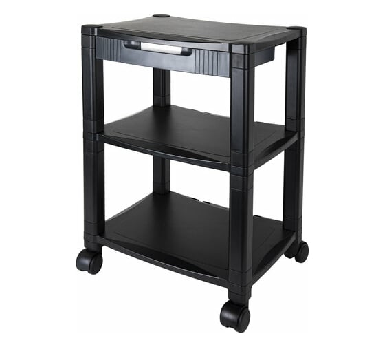 Изображение товара Передвижная подставка для принтера BRAUBERG с 3 полками и 1 ящиком, 500x435х335 мм 510188