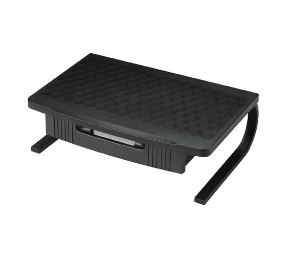 Изображение товара Подставка для оргтехники BRAUBERG 1 отделение, 460х300х145 мм, металлические основание, черная 512667