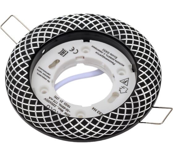 Изображение товара Встраиваемый светильник Ecola GX53 H4 DL5381 без рефлектора, сетка, белый-алюминий 20x110 FW5381ECB