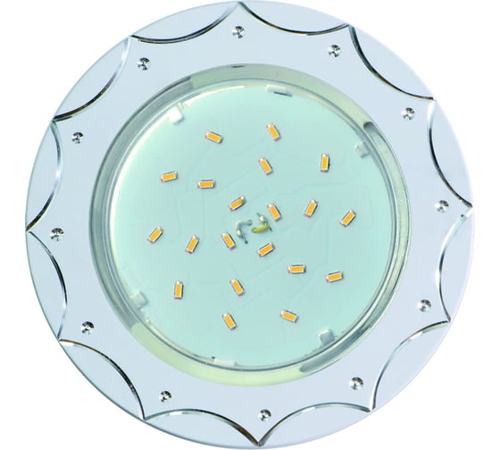 Изображение товара Встраиваемый светильник  Ecola GX53 H4 DL5384 без рефлектора, звезда белый-алюминий 20x110 FW5384ECB