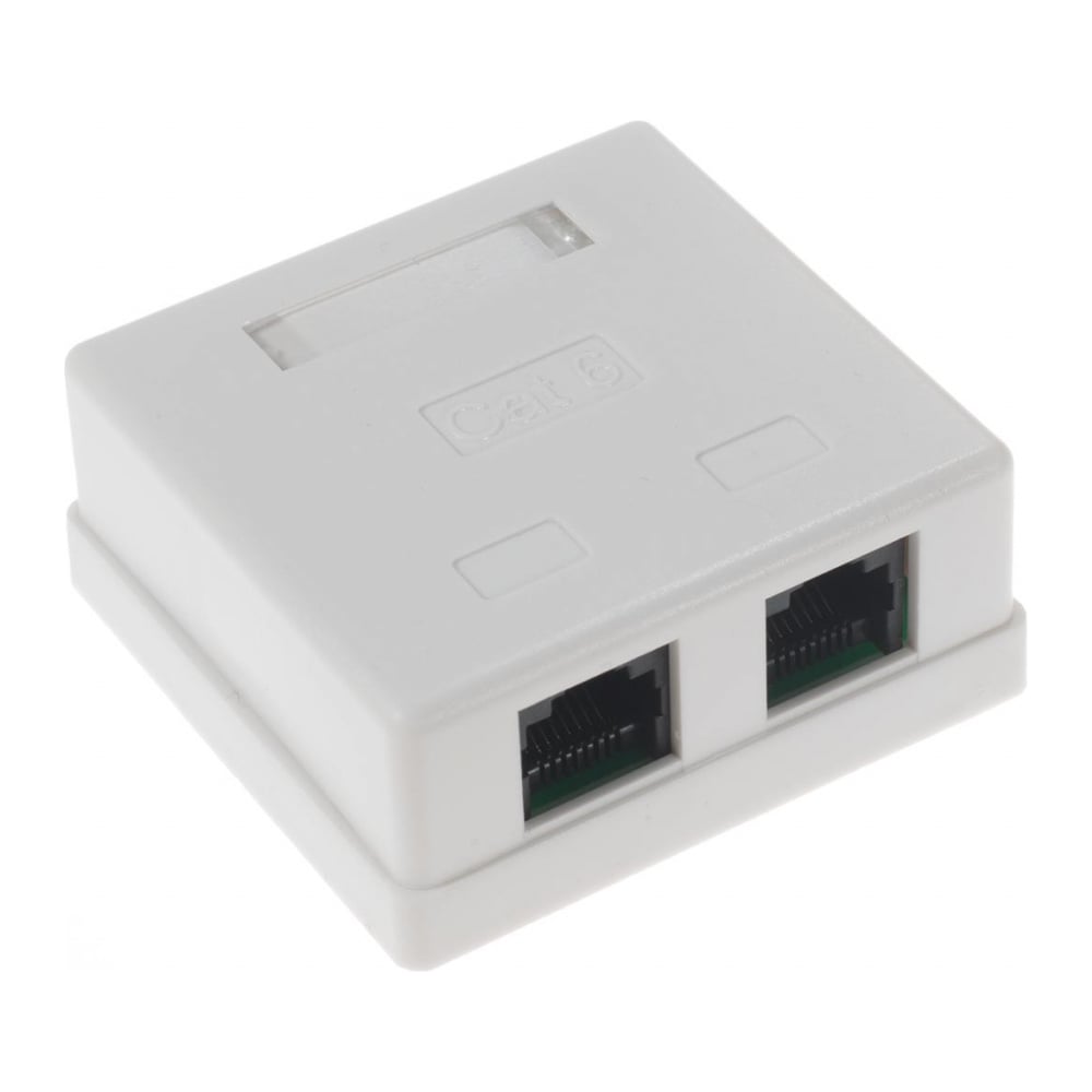 Изображение товара Компьютерная розетка на 2 порта RJ-45 для сетевых подключений
