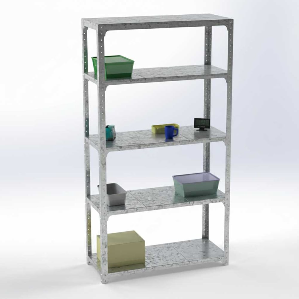 Стеллаж Metalex Kit Comfort ООО Металекс 1800х1600х500 5-ть полок (Оцинкованный) / 401063