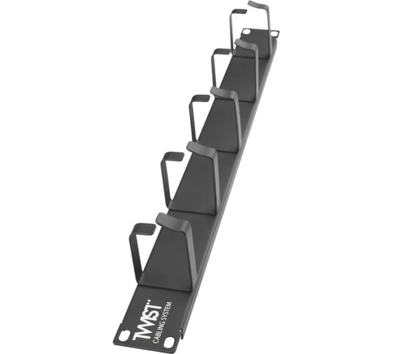 Изображение товара Панель-органайзер кабельный Retic 19, 1U, 5 колец без отверстий MO-19-1U-5R-TWCS