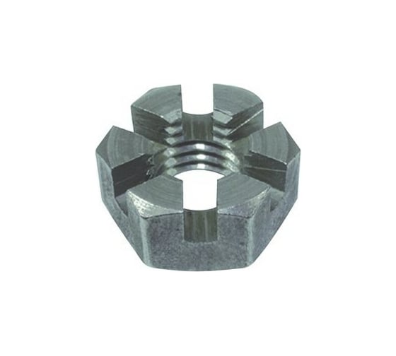 Изображение товара Корончатая гайка ЦКИ DIN 937 М10, прорезная, низкая, A4, SW17, 50 шт. 72229