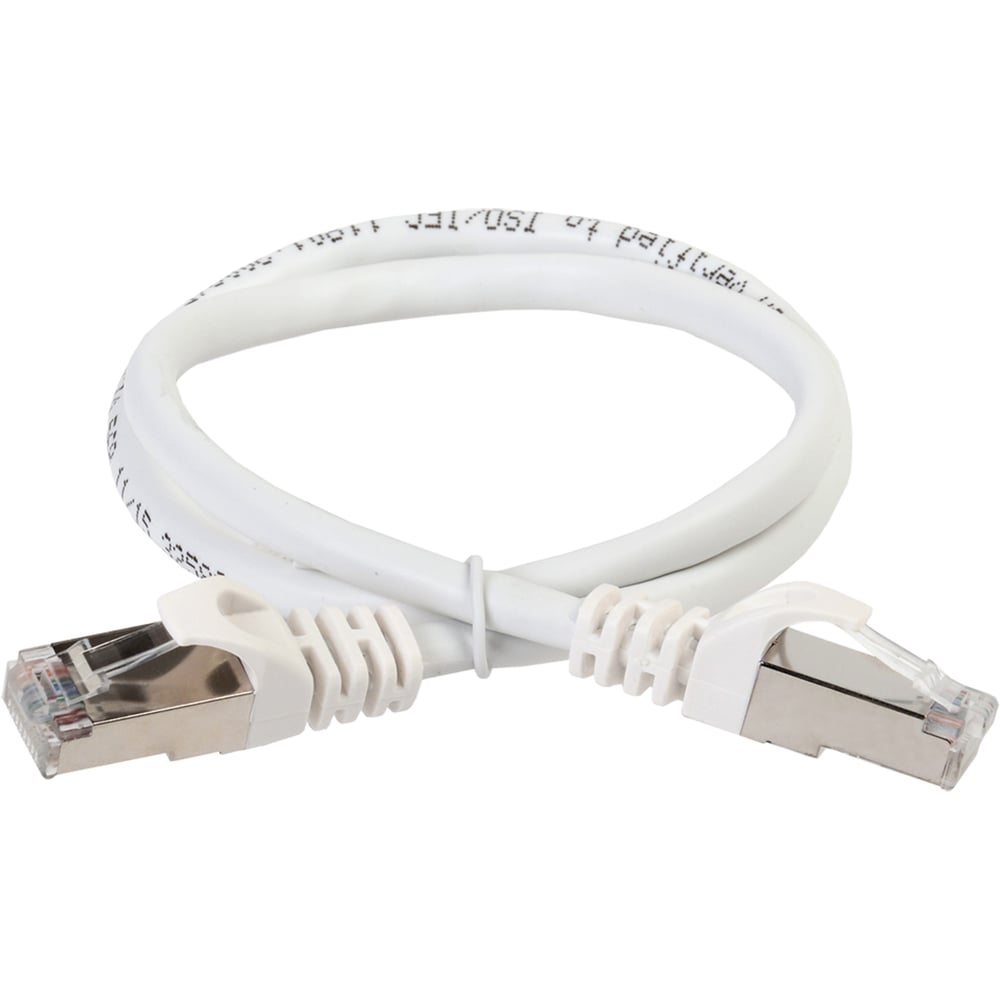 Коммутационный шнур (патч-корд) ITK кат.5E FTP 0.5м белый PC08-C5EF-05M