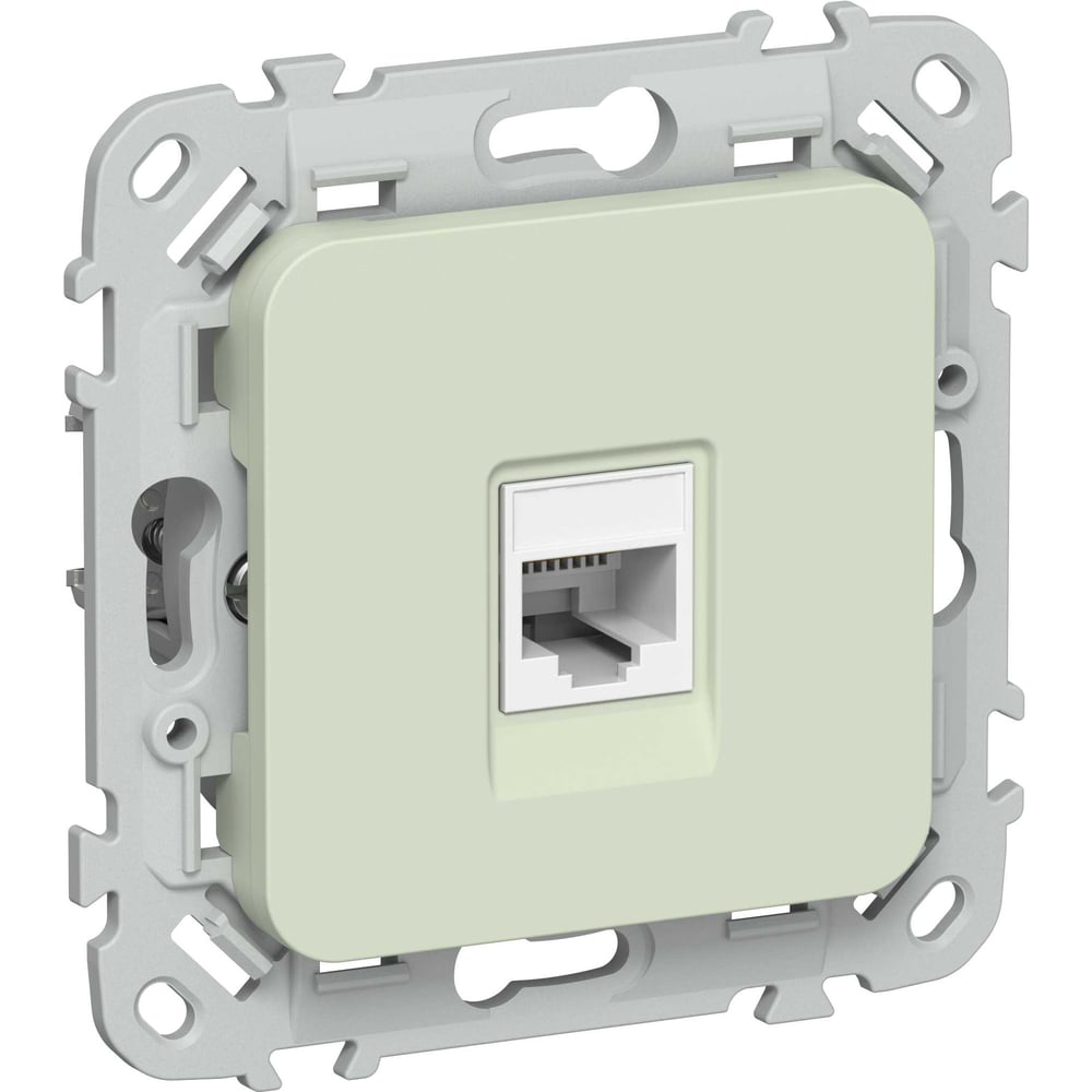 Розетка IEK FLITE компьютерная, RJ45, категория 5Е, UTP РК5е-1-0-ФлП панг FI-K12-1-K92