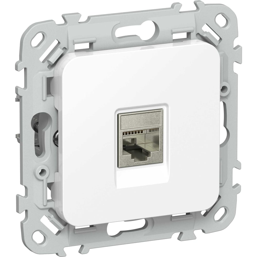 Розетка IEK FLITE компьютерная, RJ45, категория 6, STP РК6-1-1-ФлБ белый FI-K11-2-K01