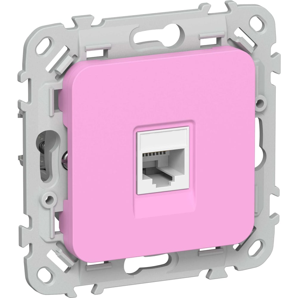 Розетка IEK FLITE компьютерная, RJ45, категория 5Е, UTP РК5е-1-0-ФлПр пурпурный FI-K12-1-K99
