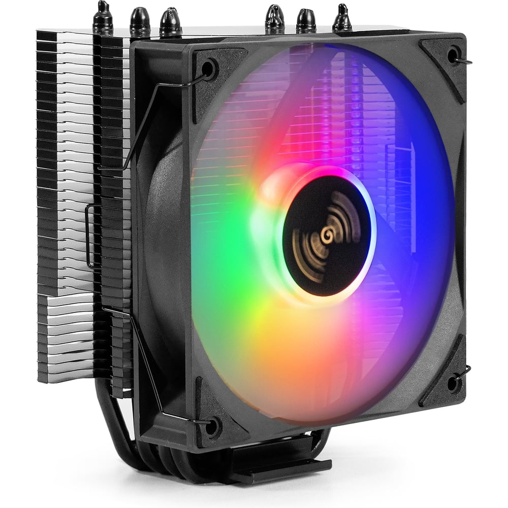 Изображение товара Кулер ExeGate Dark Magic EXX400V3-PWM.RGB для процессора с RGB-подсветкой и 4 тепловыми трубками Изображение товара Кулер ExeGate Dark Magic EXX400V3-PWM.RGB для процессора с RGB-подсветкой и 4 тепловыми трубками