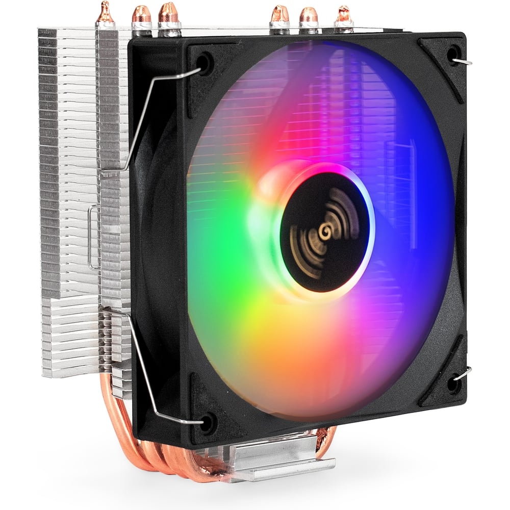 Изображение товара Охлаждение для процессора ExeGate Wizard EXX400V3-PWM RGB Al+Cu (подсветка, 4 теплоотводные трубки)