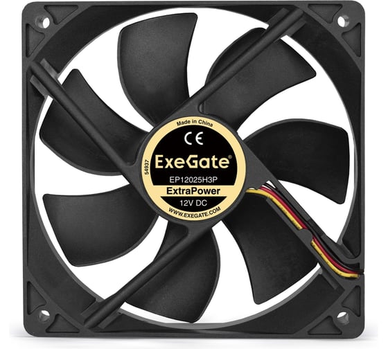 Изображение товара Вентилятор ExeGate ExtraPower EP12025H3P 120x120x25 мм гидродинамический 3pin 1800RPM 27dBA 283387
