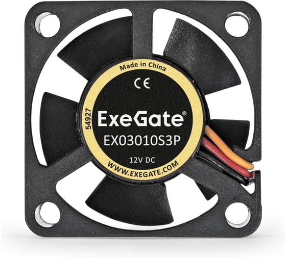 Изображение товара Вентилятор ExeGate EX03010S3P 30x30x10 мм подшипник скольжения 3pin 9000RPM 26dBA 281210