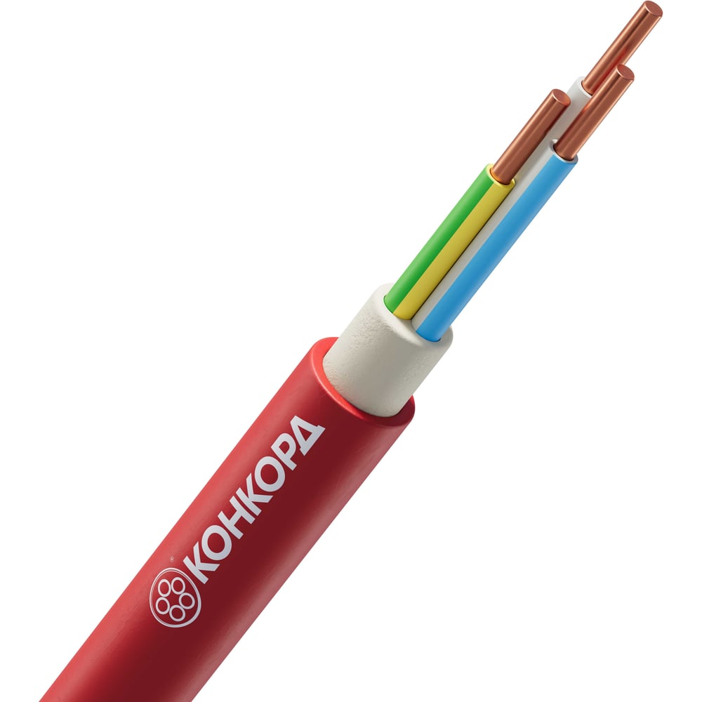 Кабель ООО Конкорд ВВГнг(A)-LS 3х6,0ок(N,PE) -1 красный (100м) 10499