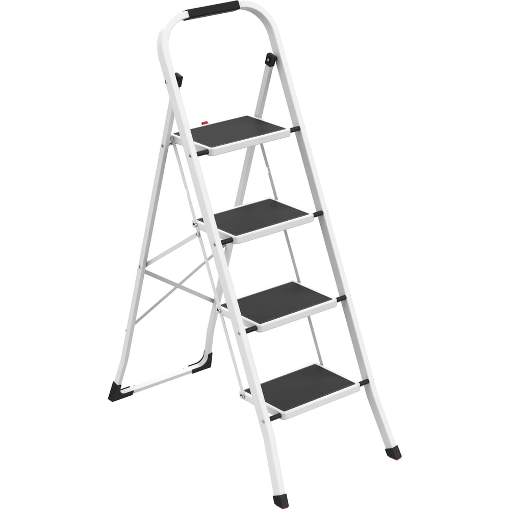 Изображение товара Стремянка Zalger SCALA 4 шир.ступ. с ковриком, сталь, белая, арт. 100-4 Изображение товара Стремянка Zalger SCALA 4 шир.ступ. с ковриком, сталь, белая, арт. 100-4