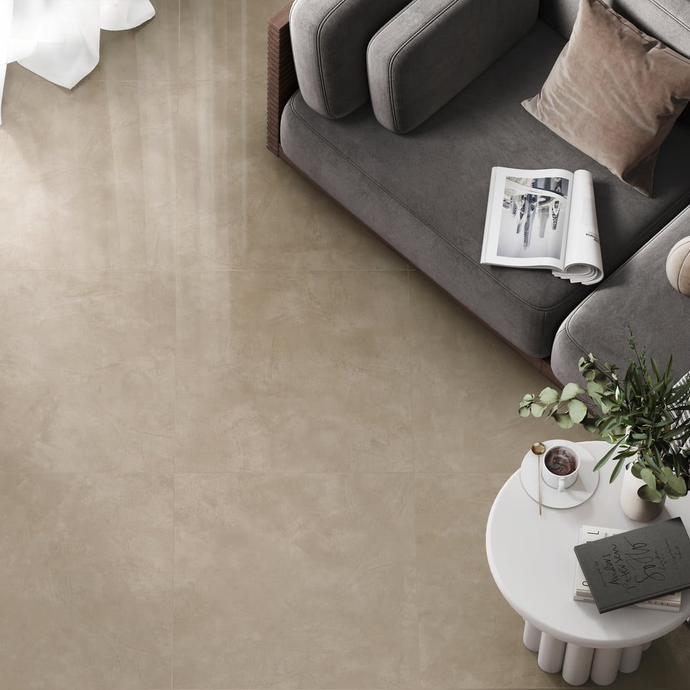 Изображение товара Керамогранит AlmaCeramica Alma Ceramica Флора / Flora лаппатированный 600х600х9 1,8м2 (5шт в уп) кофейный GFU6060FLO40L