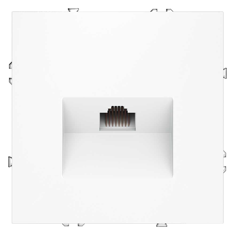 Розетка компьютерная встраиваемая Voltum S70 RJ45 кат.6, белый матовый VLS060102
