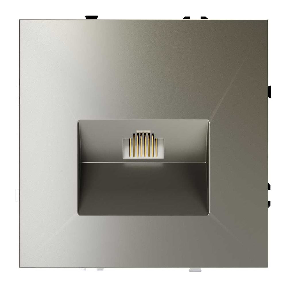 Розетка компьютерная встраиваемая Voltum S70 RJ45 кат.6, шелк VLS060104