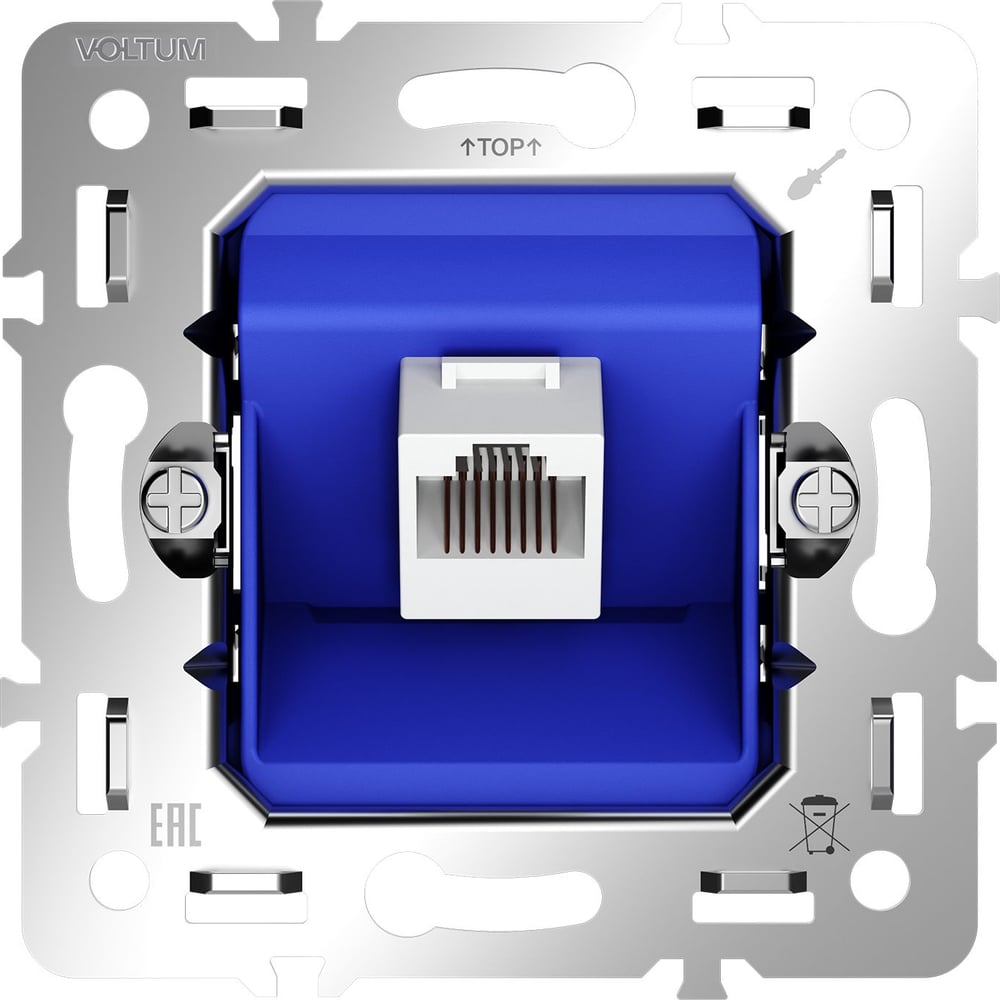 Механизм компьютерной розетки Voltum S70 RJ45 кат.6 VLS0601M