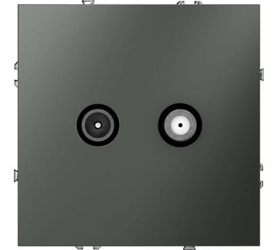 Изображение товара Розетка телевизионная встраиваемая оконечная Voltum S70 TV+SAT титан VLS060406
