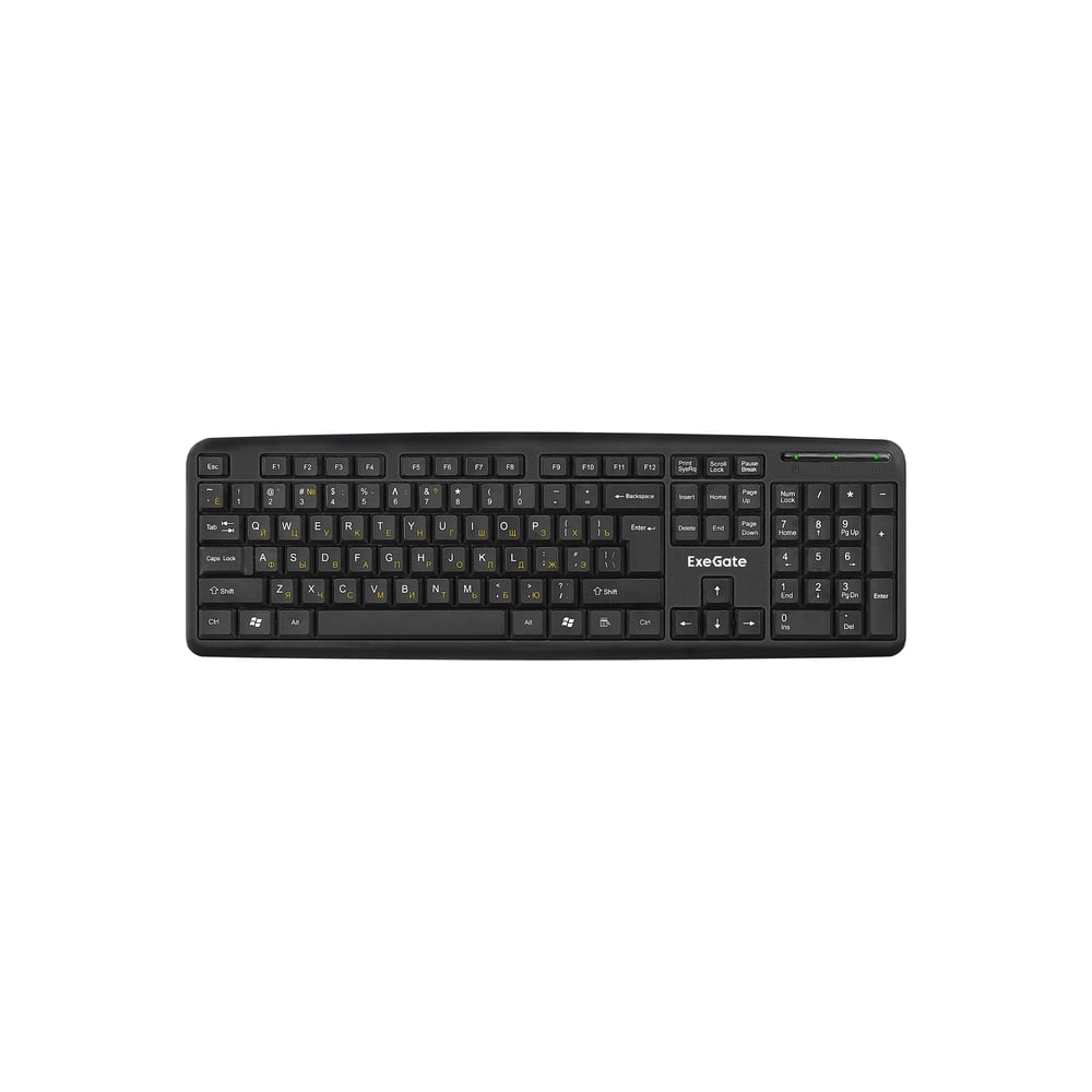Изображение товара Клавиатура ExeGate Professional Standard LY-331 USB, полноразмерная, влагозащищенная, 104кл., Enter большой, длина кабеля 1,5м, черная, Color Box 263905