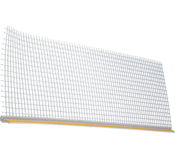 Изображение товара Профиль GAVIAL ПВХ Примыкающий ГОСТ с сеткой 9мм С ПЫЛЬНИКОМ (РЕЗИНОВЫМ) 2, 4м 2179