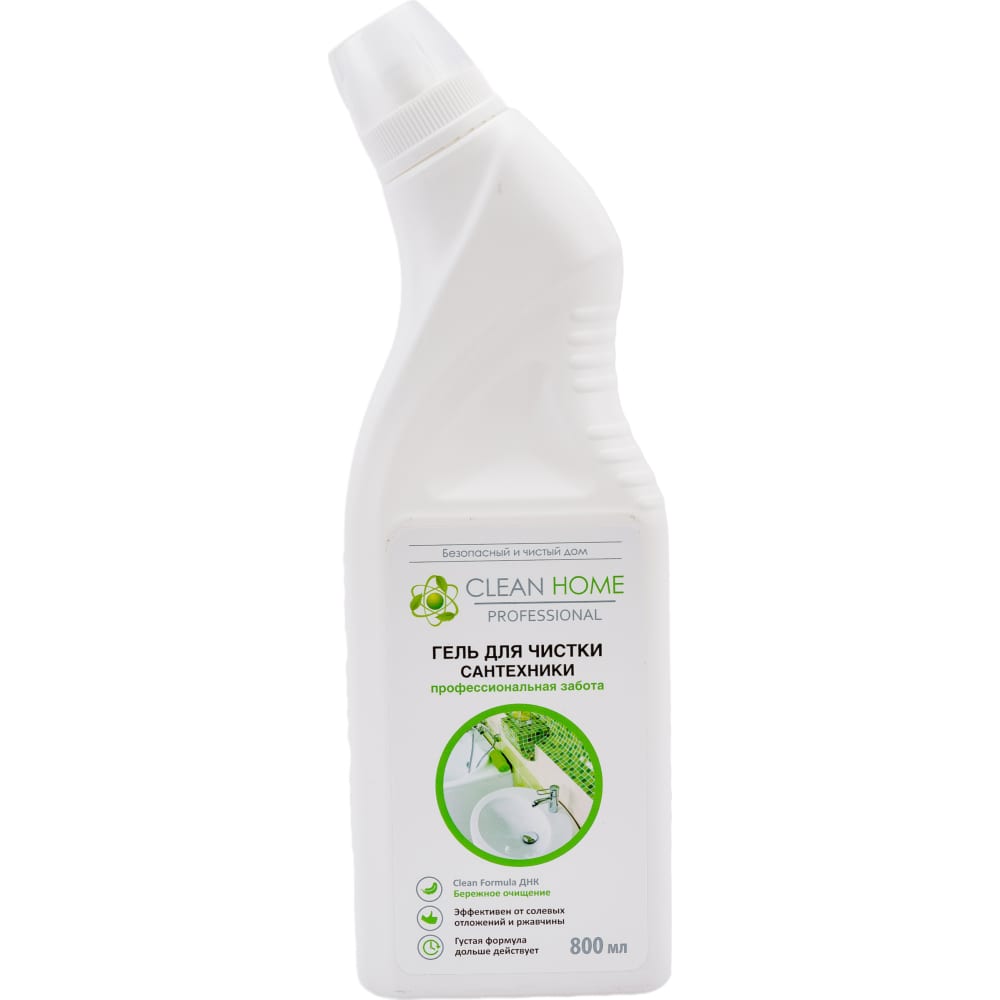 средство для мытья и чистки сантехники pure gel кислотное гель 500 мл clean Гель для чистки сантехники CLEAN HOME