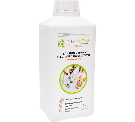Изображение товара Гель для стирки загрязнений животного происхождения CLEAN HOME 1 л 504
