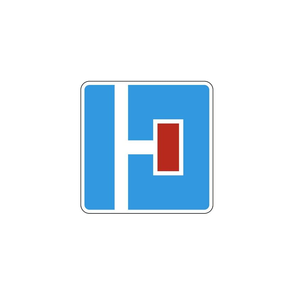Дорожный знак КОНВЕРА-D 6.8.2 Тупик (направо) пл. класс IIб, III т/р (700х700) 00-4394-07