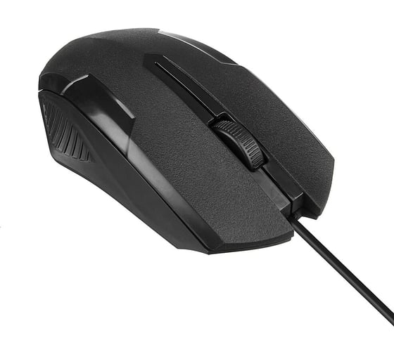 Изображение товара Мышь ExeGate SH-9025L2 USB, оптическая, 1000dpi, 3D, 3 кнопки и колесо прокрутки, длина кабеля 2,2м, черная RTL 279943
