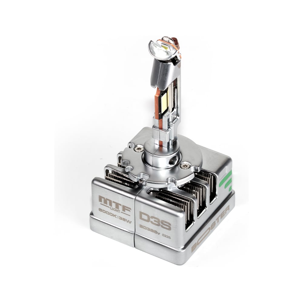 Светодиодные лампы серия BOOSTER V-TYPE D3S 85V 42 Вт 4500 лм 6000 К с кулером комплект MTF Light BD3S6v