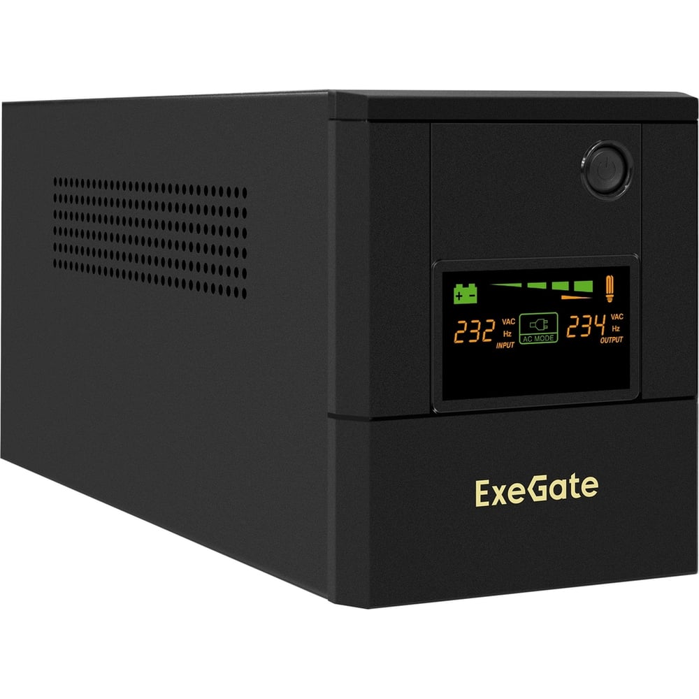 Источник бесперебойного питания ExeGate SpecialPro Smart LLB-1000.LCD.AVR.8C13 1000VA/700W, LCD, 8 C13, батарея 12V 7.2Ah - 2 шт., металлический корпус, Black 299954