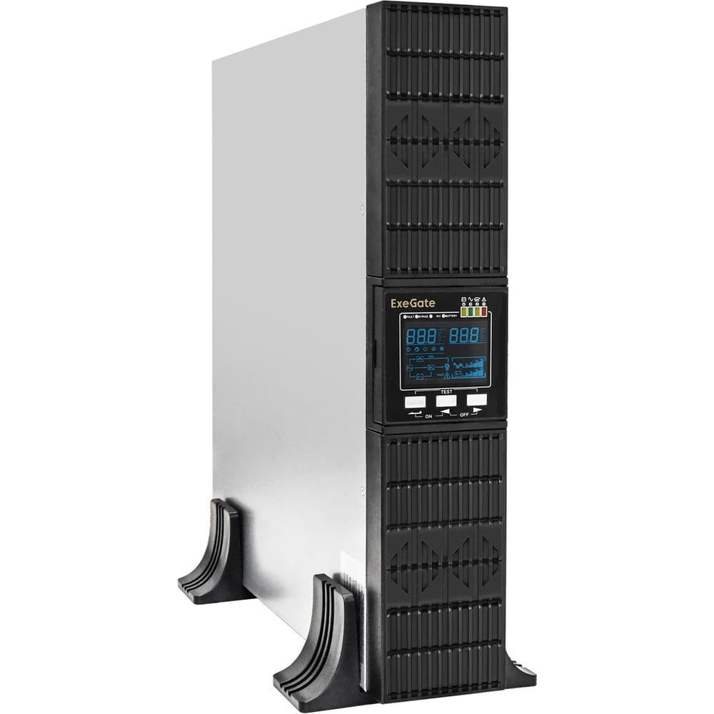 Источник бесперебойного питания ExeGate On-line PowerExpert ULS-2000.LCD.AVR.6C13.USB.RS232.SNMP.BC.2U 2000VA/2000W, On-Line, PF=1, LCD, 6 C13, RS232, USB, SNMP-slot, встроенные батареи 297667
