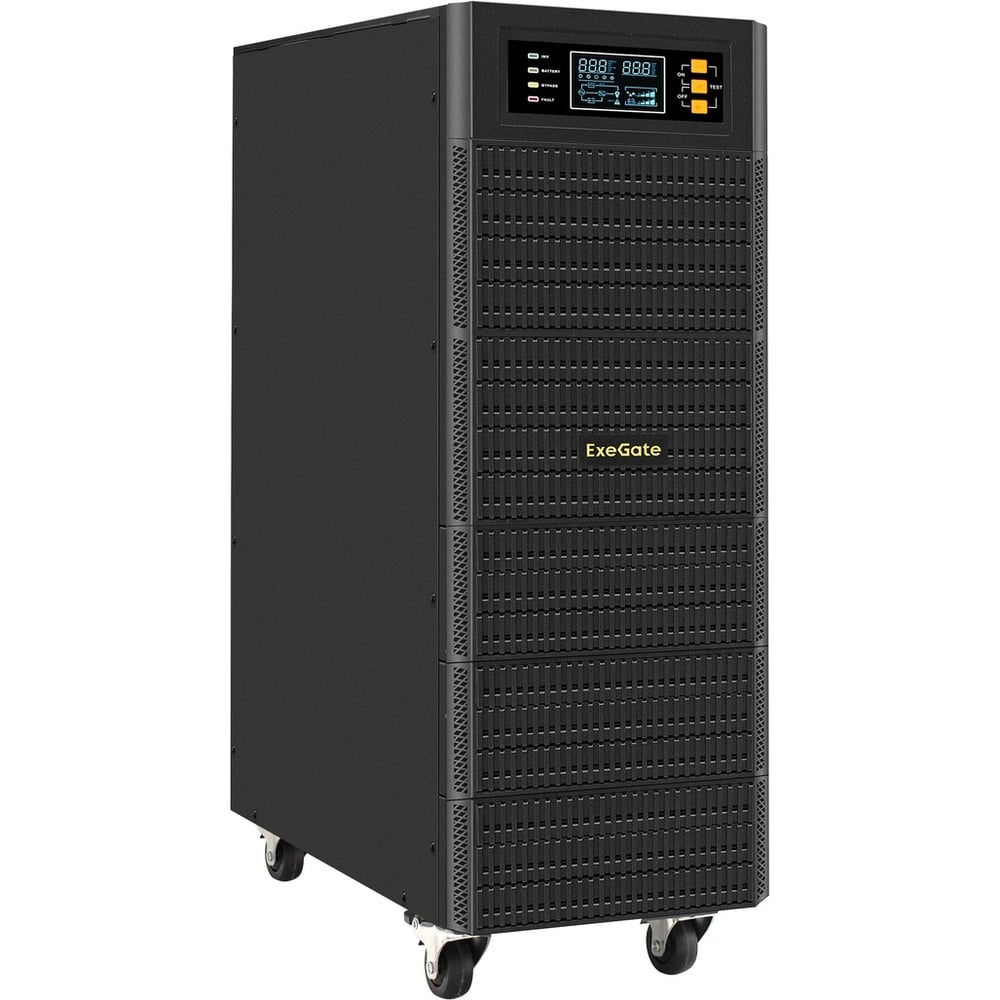 Источник бесперебойного питания ExeGate On-line PowerExpert TL-575-10kVA.192V.LCD.AVR.T.USB.RS232.SNMP 10000VA/10000W, On-Line, PF=1, LCD, клеммы, RS232, USB, SNMP-slot, встроенные батареи 296953