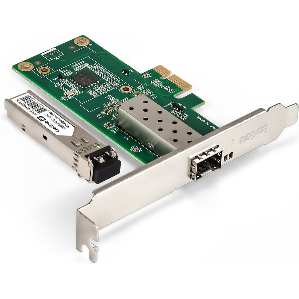 Комплект ExeGate: Сетевой адаптер SFP EXE-i210-F1 + Трансивер Multi-Mode до 550м EXT-1G-MM850-LC2-550M EX296228RUS: PCI-E x1 v2.0 298935