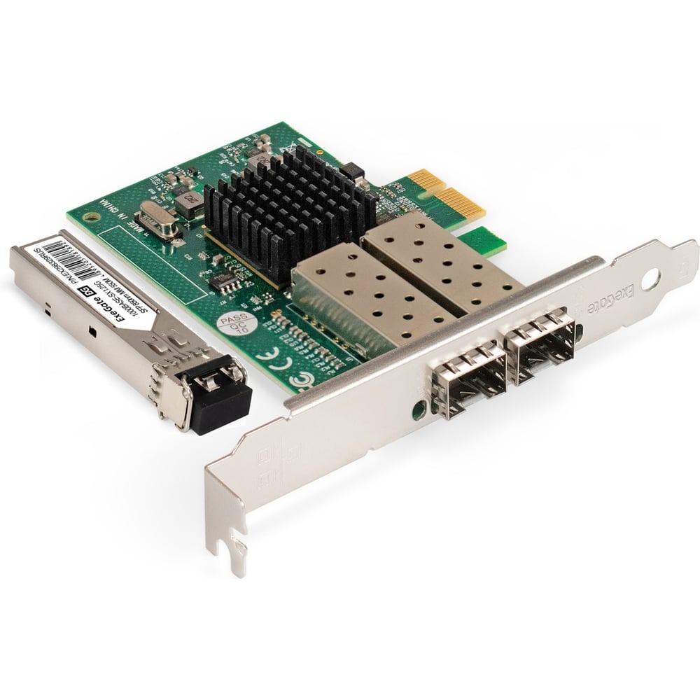 Изображение товара Комплект ExeGate EXE-82576-F2 SFP + трансивер MM 550м