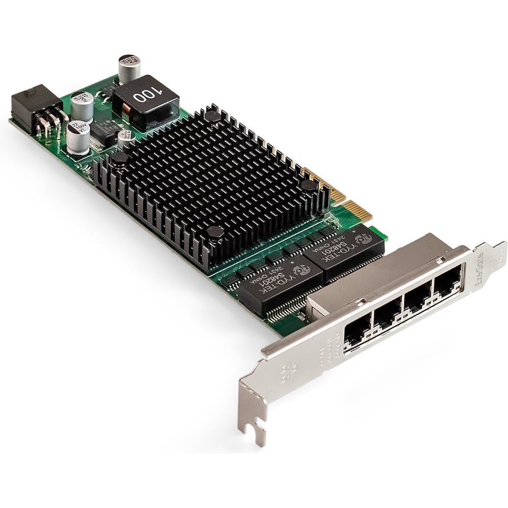 Изображение товара Сетевой адаптер ExeGate EXE-I350-T4V2-PoE 4xRJ45 PoE Gigabit PCI-E
