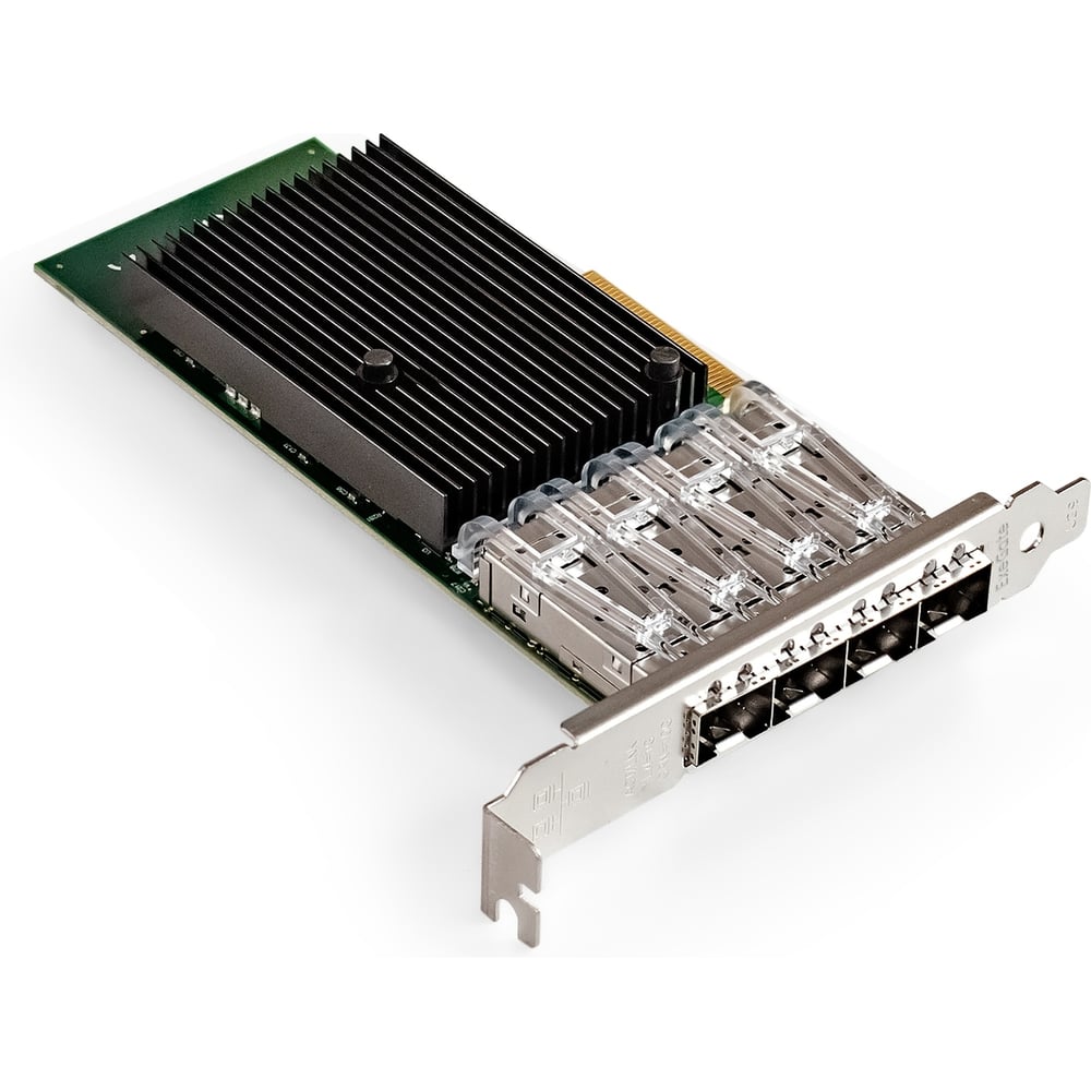 Сетевой адаптер ExeGate EXE-X710-4SFP+ PCI-E x8 v.3, порты 4x SFP+, Quad 10Gb/s, Server NIC Chipset Intel FTXL710 299016