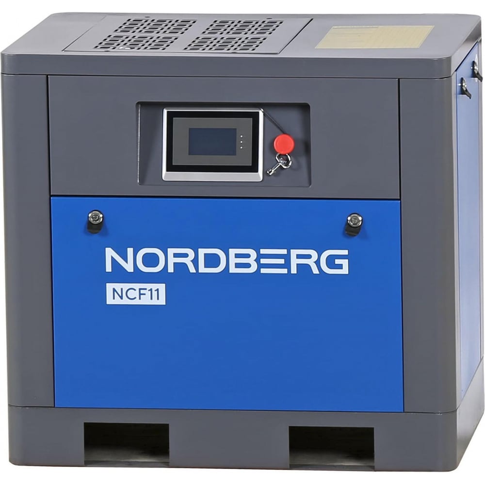Компрессор винтовой NORDBERG 7,5 кВт, 10 бар, 960 л/мин, c частотным преобразователем, без ресивера NCF11