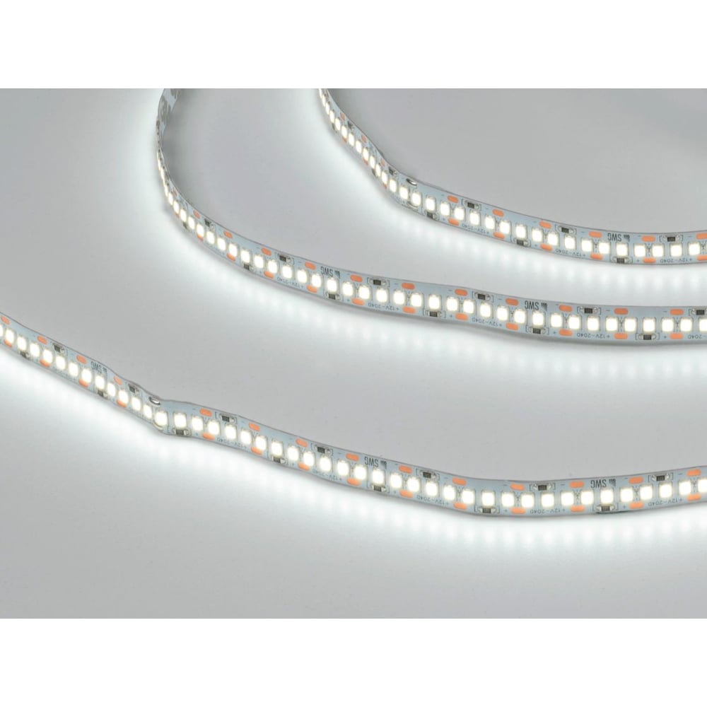 Лента светодиодная SWG 22 Вт/м, SMD2835, 204LED/м, 12В, IP20, Холодный, 3М 00-00009457