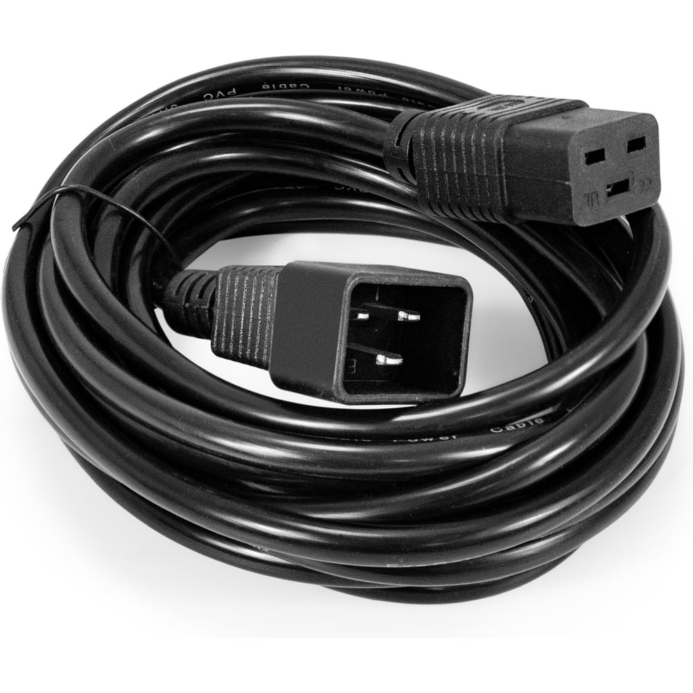 Изображение товара Кабель питания ExeGate UPS Special EC20-5S IEC 320 C19-C20, 3 1.5mm2, CCA, черный, 5м 297809 Изображение товара Кабель питания ExeGate UPS Special EC20-5S IEC 320 C19-C20, 3 1.5mm2, CCA, черный, 5м 297809
