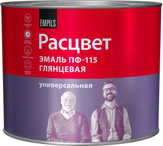 Изображение товара Эмаль Расцвет ПФ-115 белая, 1.9 кг 9040
